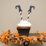 Halloween Witch Leg Cupcak..